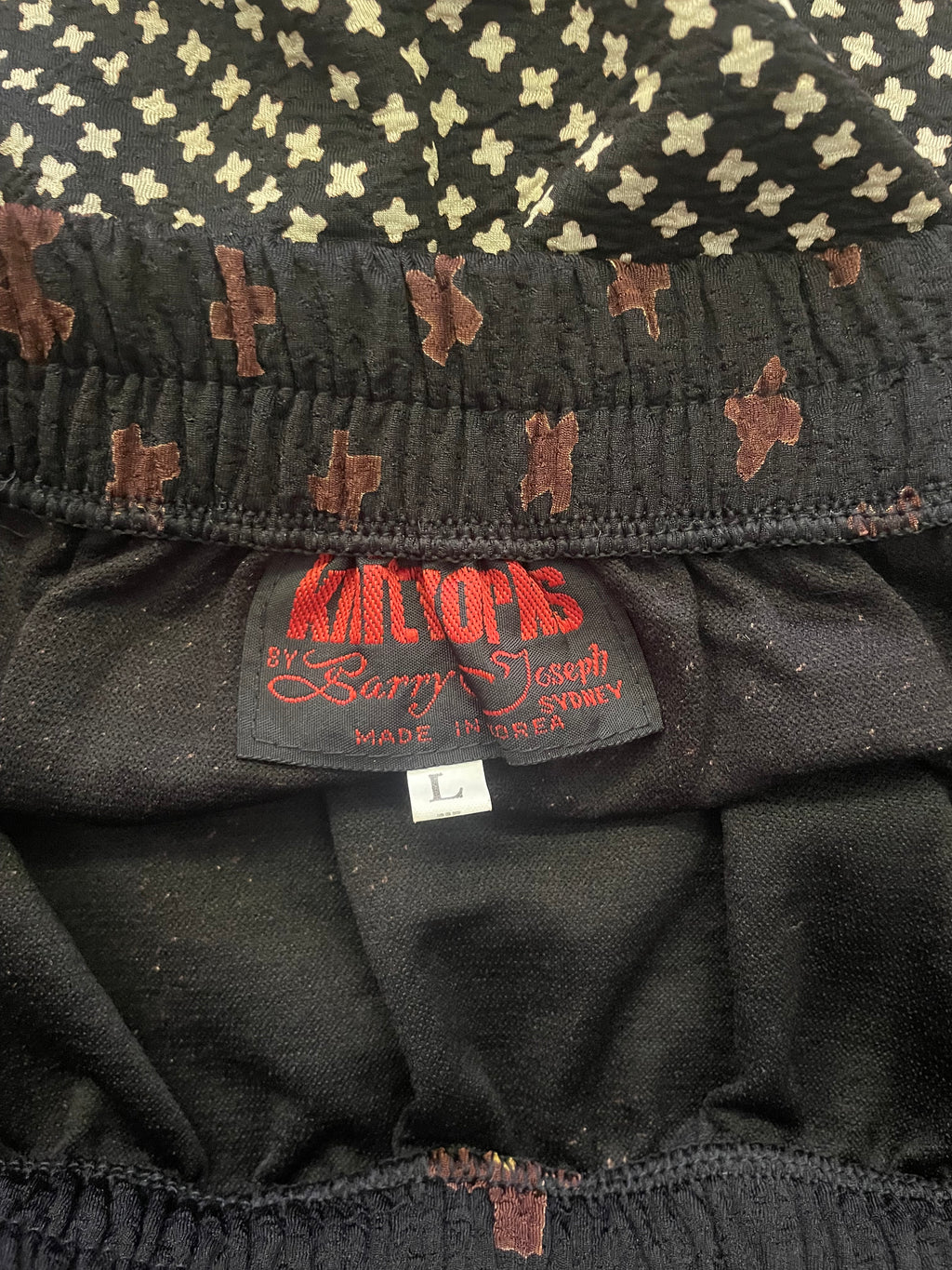 VTG 3/4 Brown & Black pattern skirt