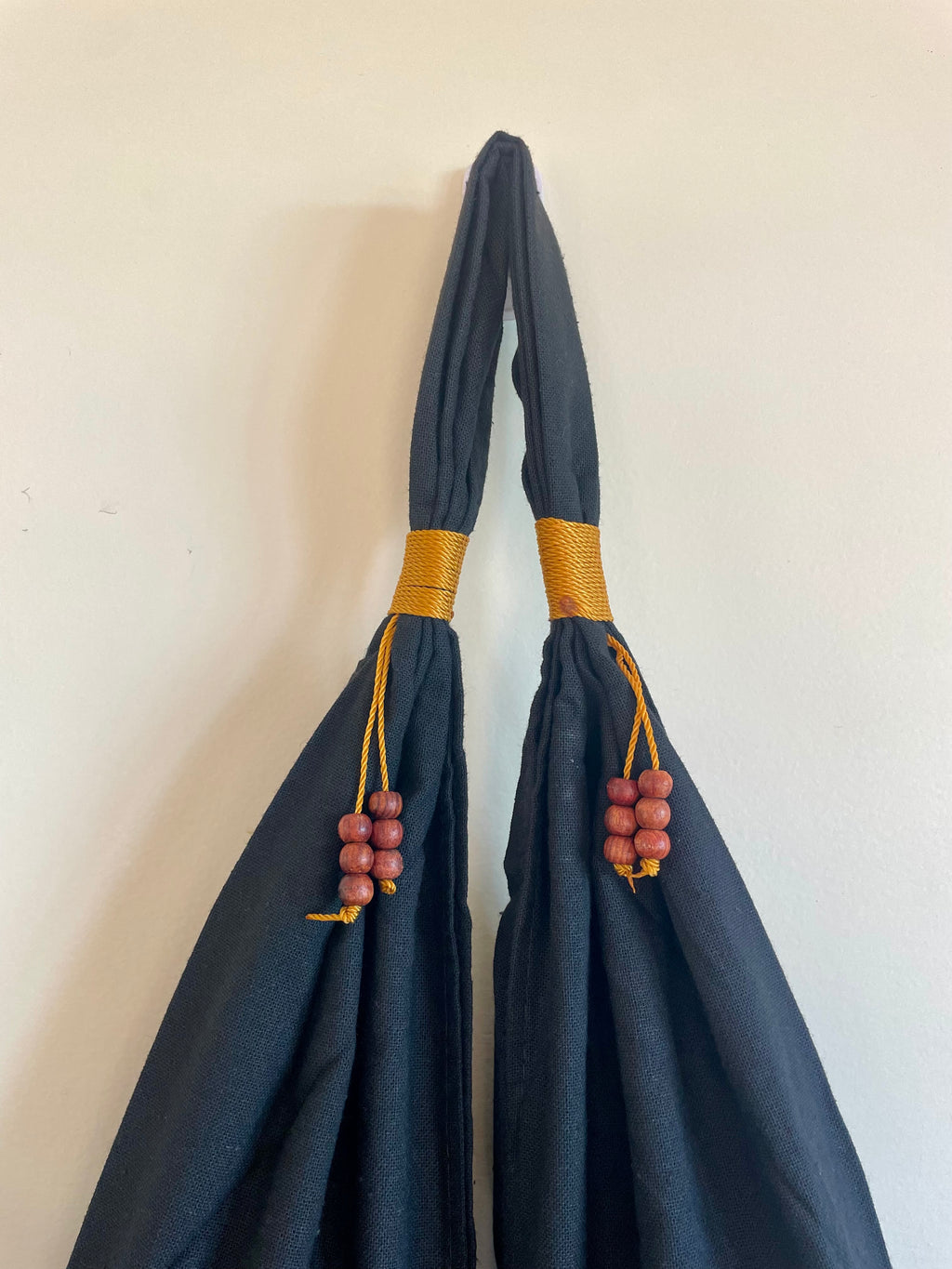 Hobo Style Sling Bag with Elephants and Embroidered Trim