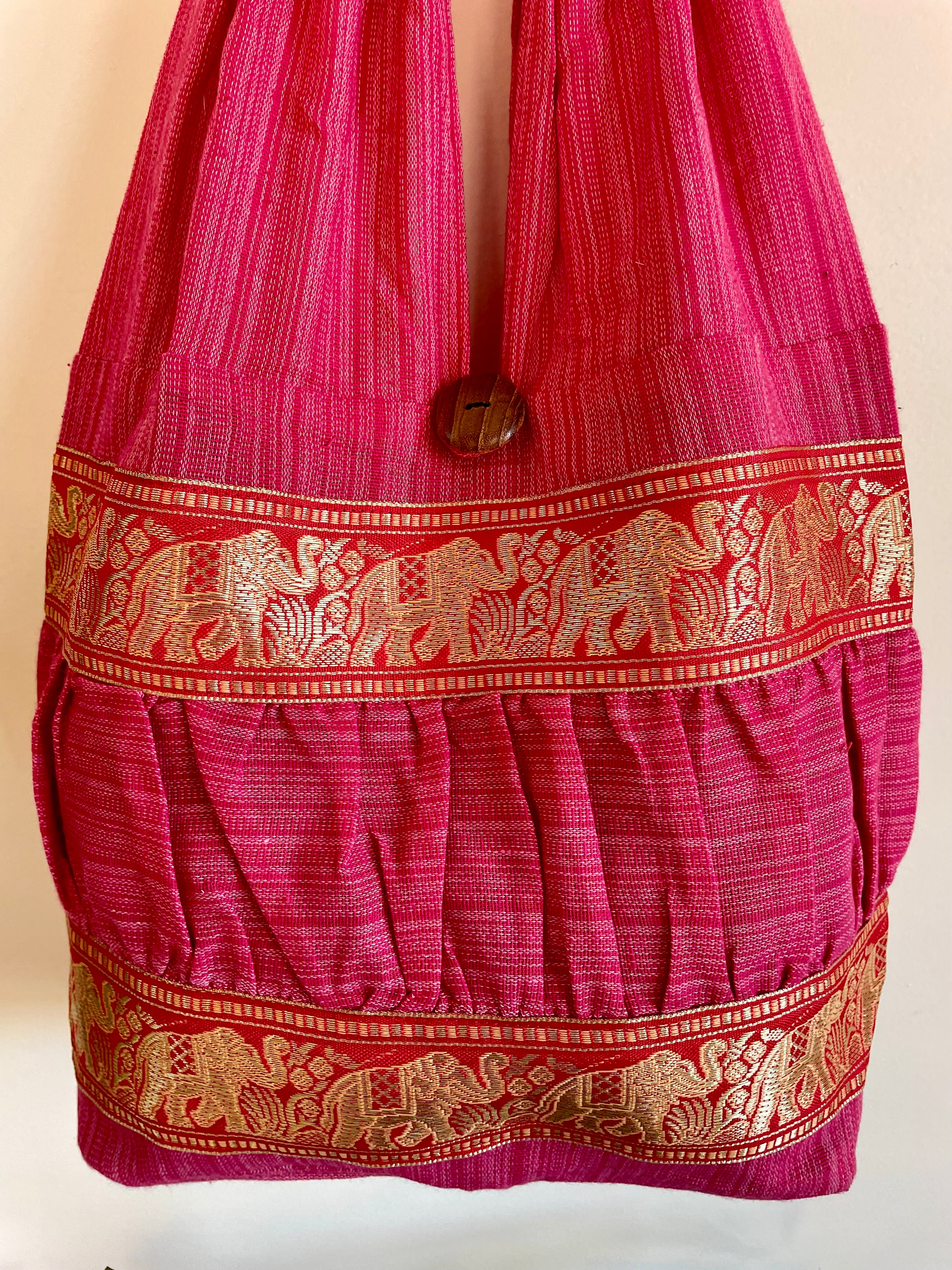 Hobo Style Elephant Cotton Bag