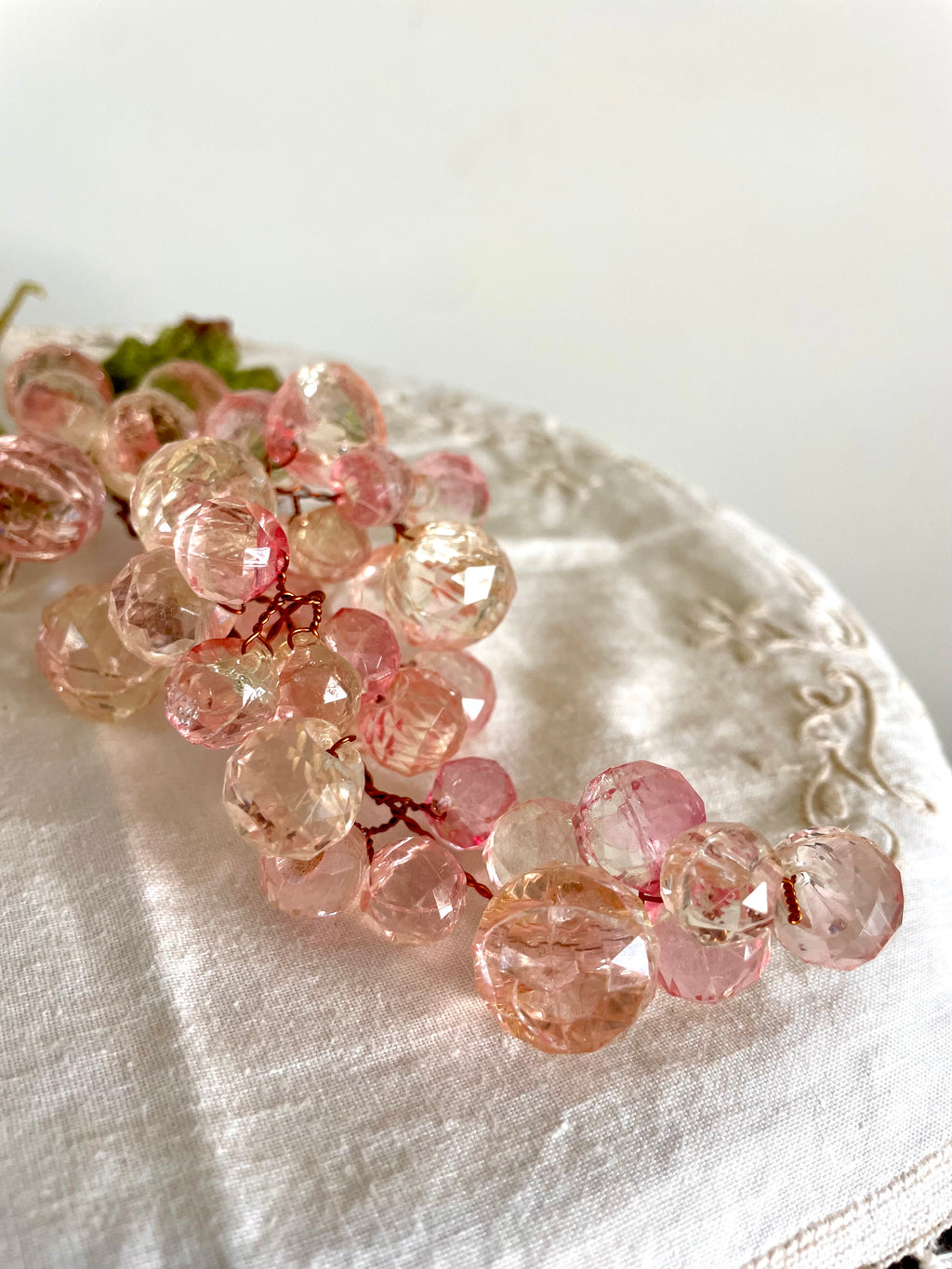 Vintage Lucite Pink Grape Cluster – 1960s