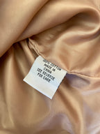 Y2K Tan Jacket with Faux Sherpa Trims