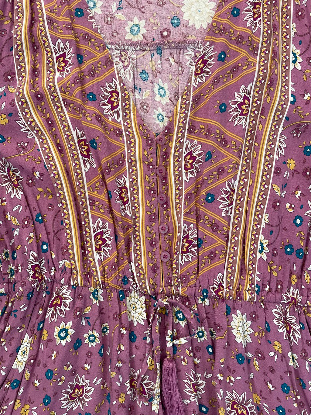 Boho Long Sleeve Mini Dress