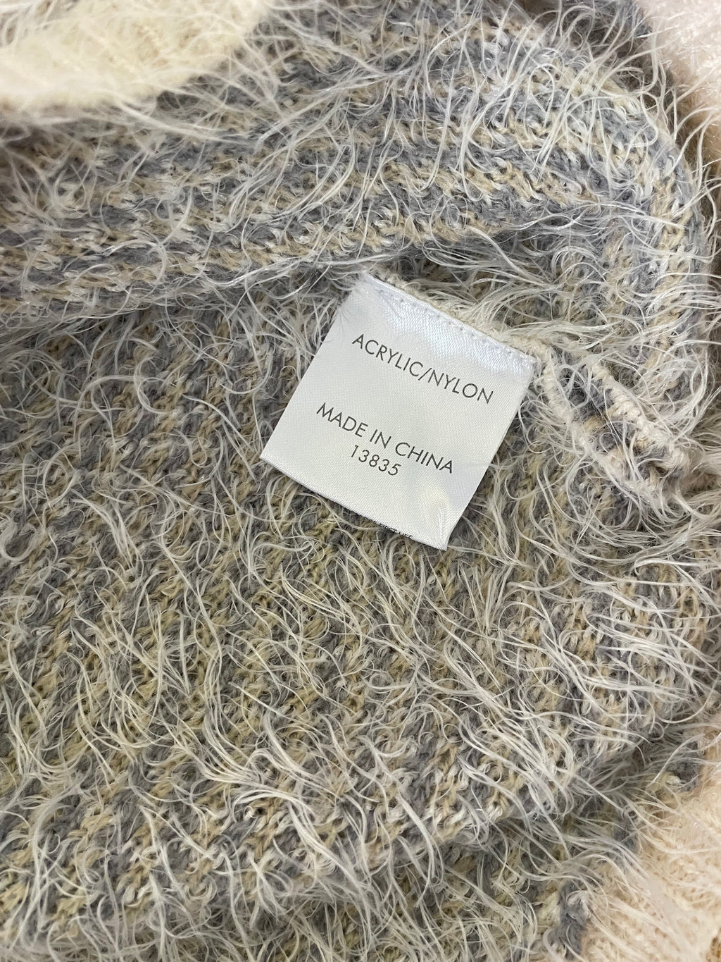 Geometric Textured Knit Grey Tonal Jumper