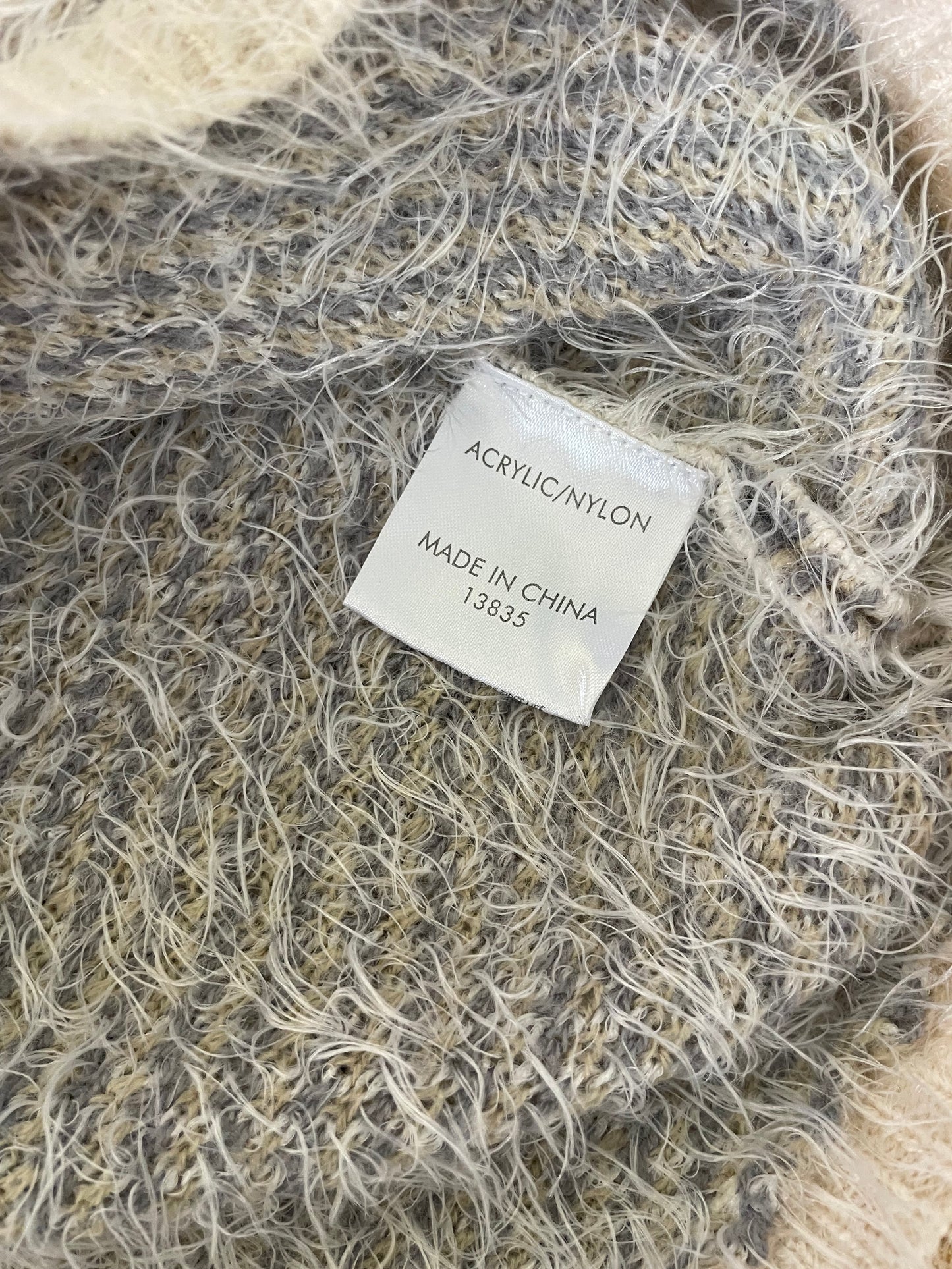 Geometric Textured Knit Grey Tonal Jumper
