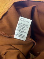 SES Tan Suede look 70s Mod Style A-Line Skirt Sz 14