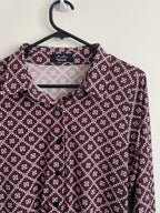 Retro Geometric Pattern Long Sleeve Shirt