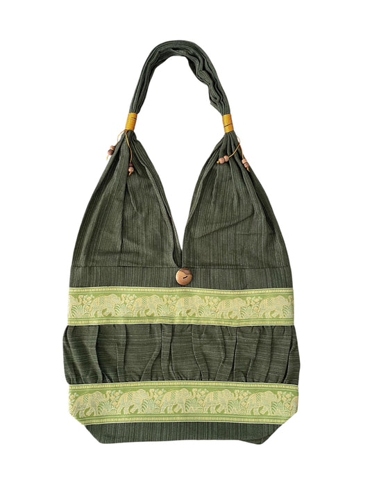 Hobo Style Elephant Cotton Bag