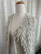 Loopy Mid Length Knit Cardigan