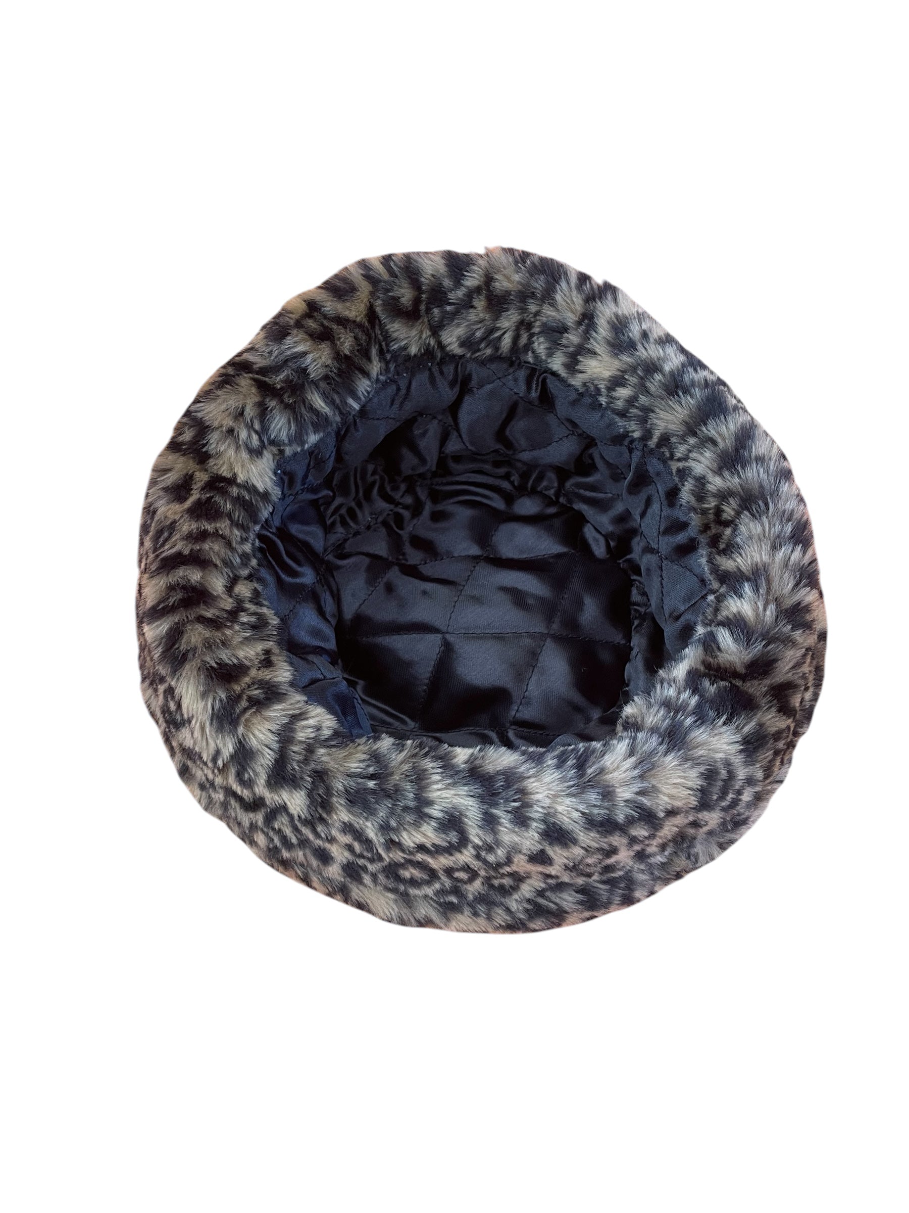 Leopard Print Faux Fur Hat