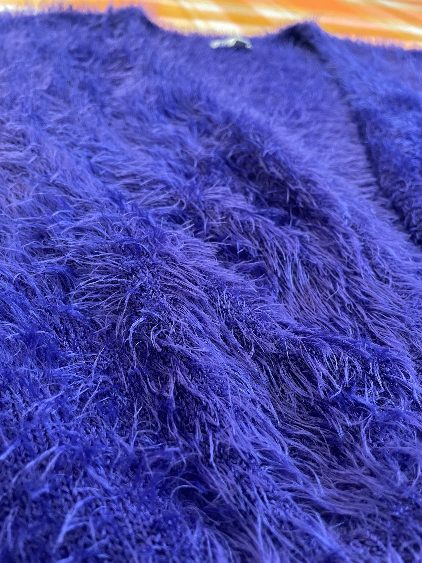 Purple Fluffy 1/2 sleeve Cropped Bolero
