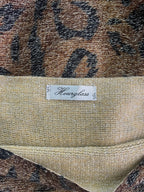 Tiger print poncho with fringe