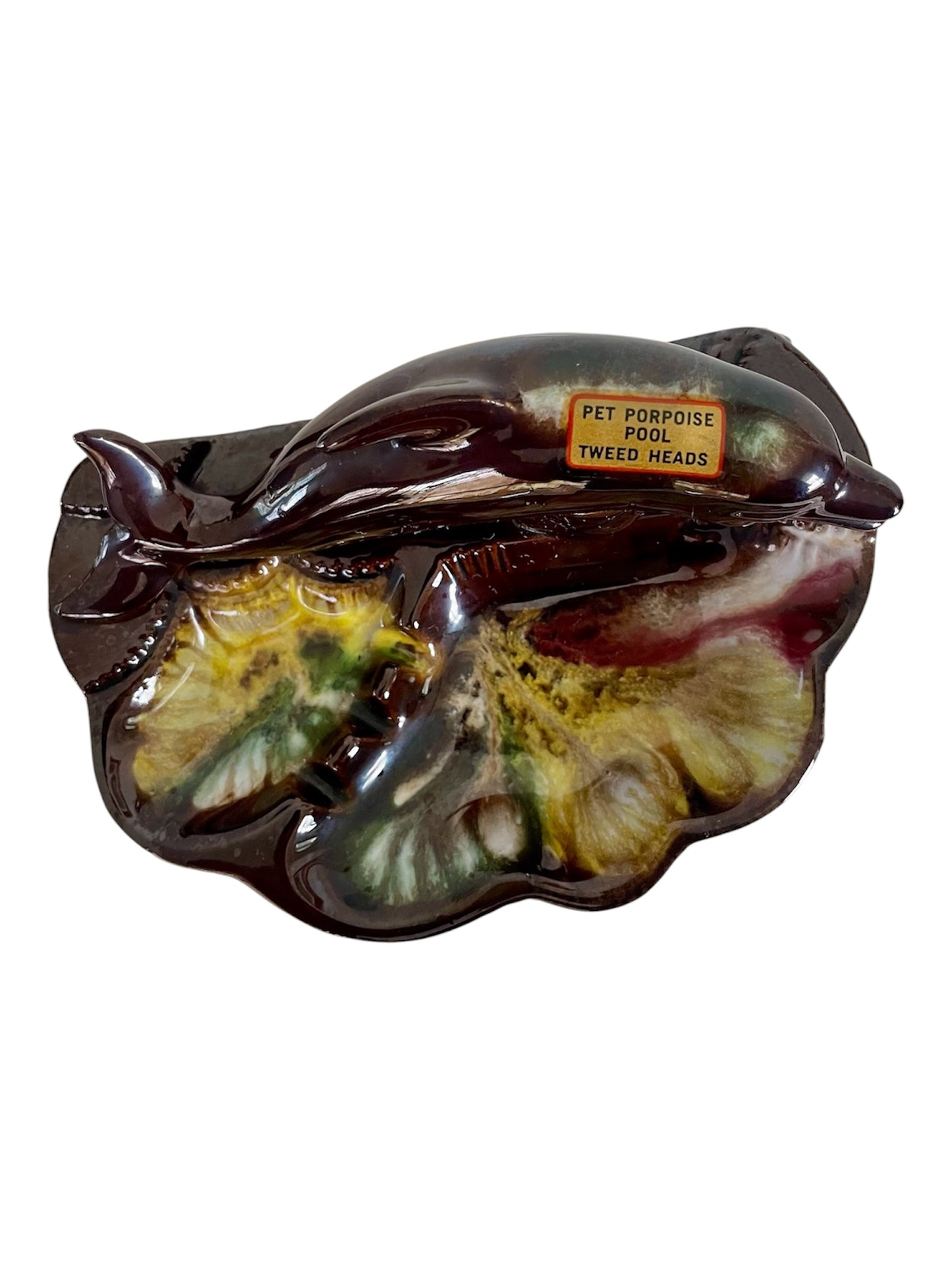 Vintage Ceramic Tweed Heads Dolphin Ashtray