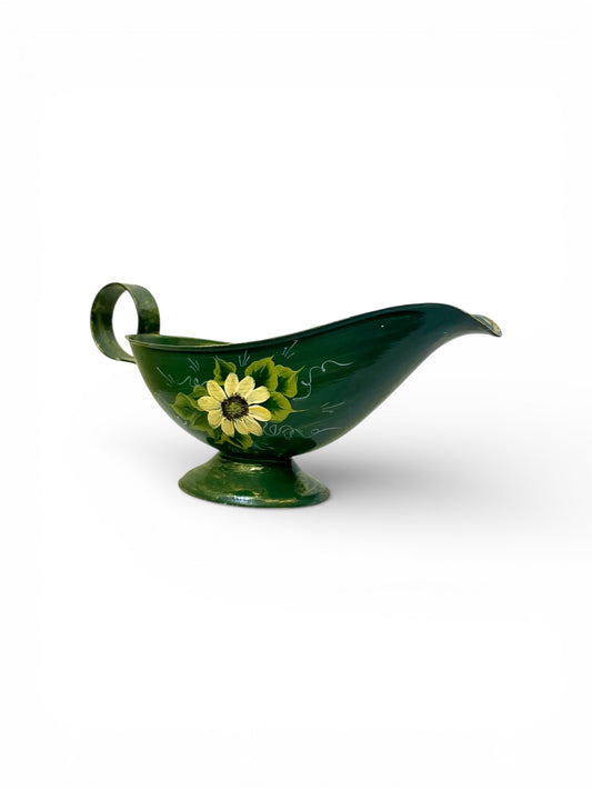 Handpainted sunflower gravy boat