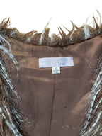 Faux Fur Brown Cropped Vest - Sz 12