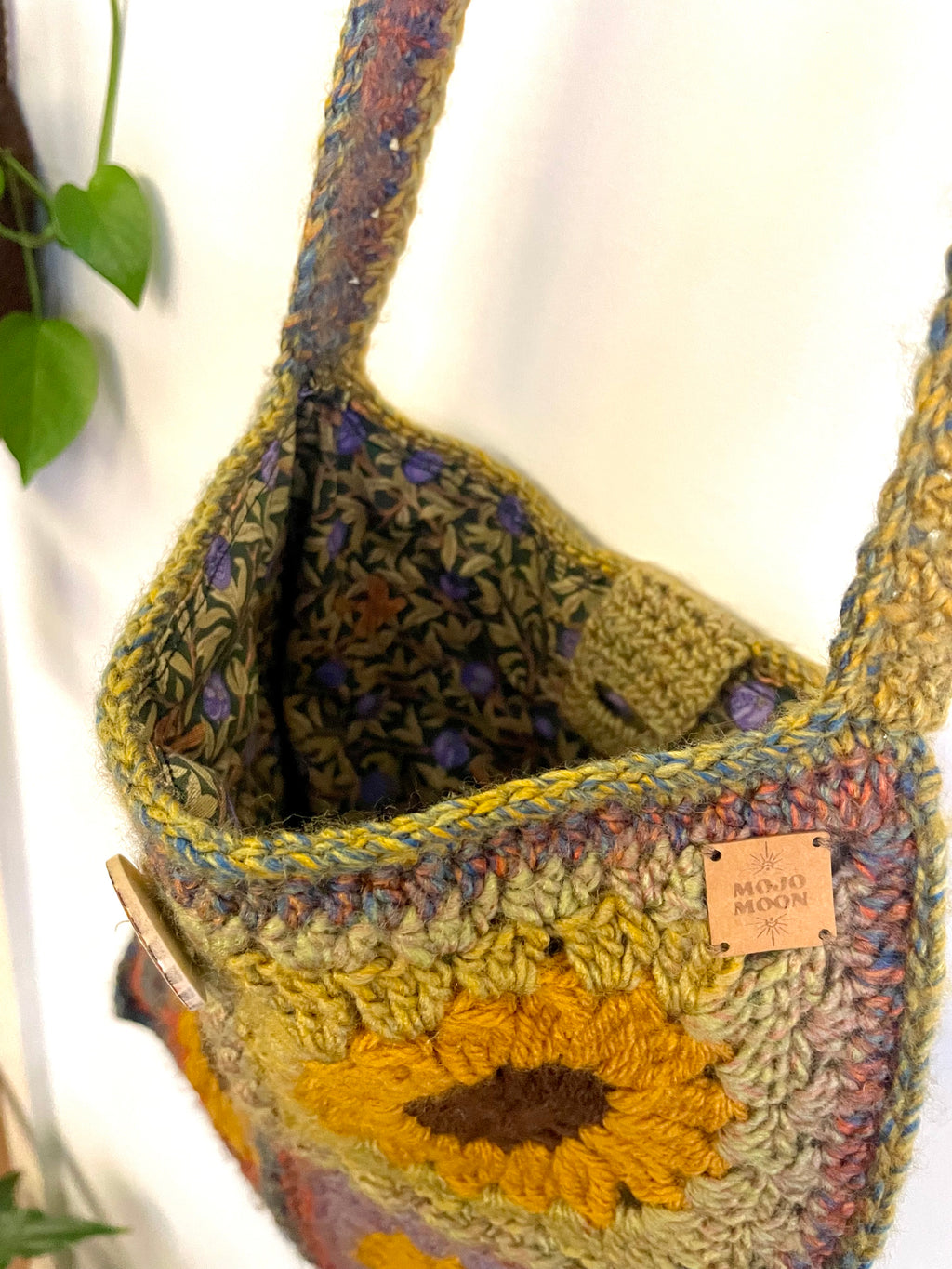 Mojo Moon Crochet Sunflower Bag