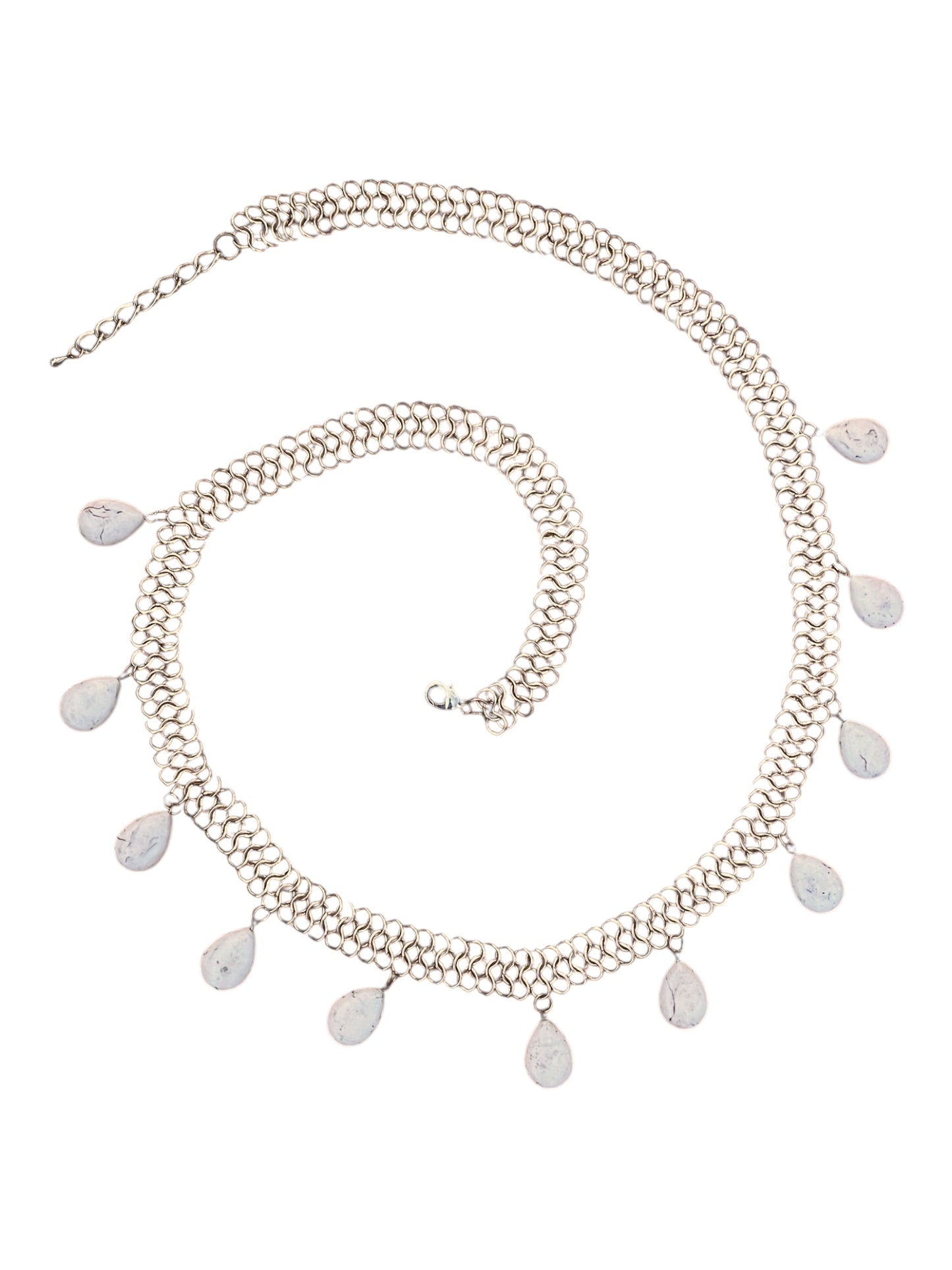 Gold Tone Belly Belt with Howlite Drops