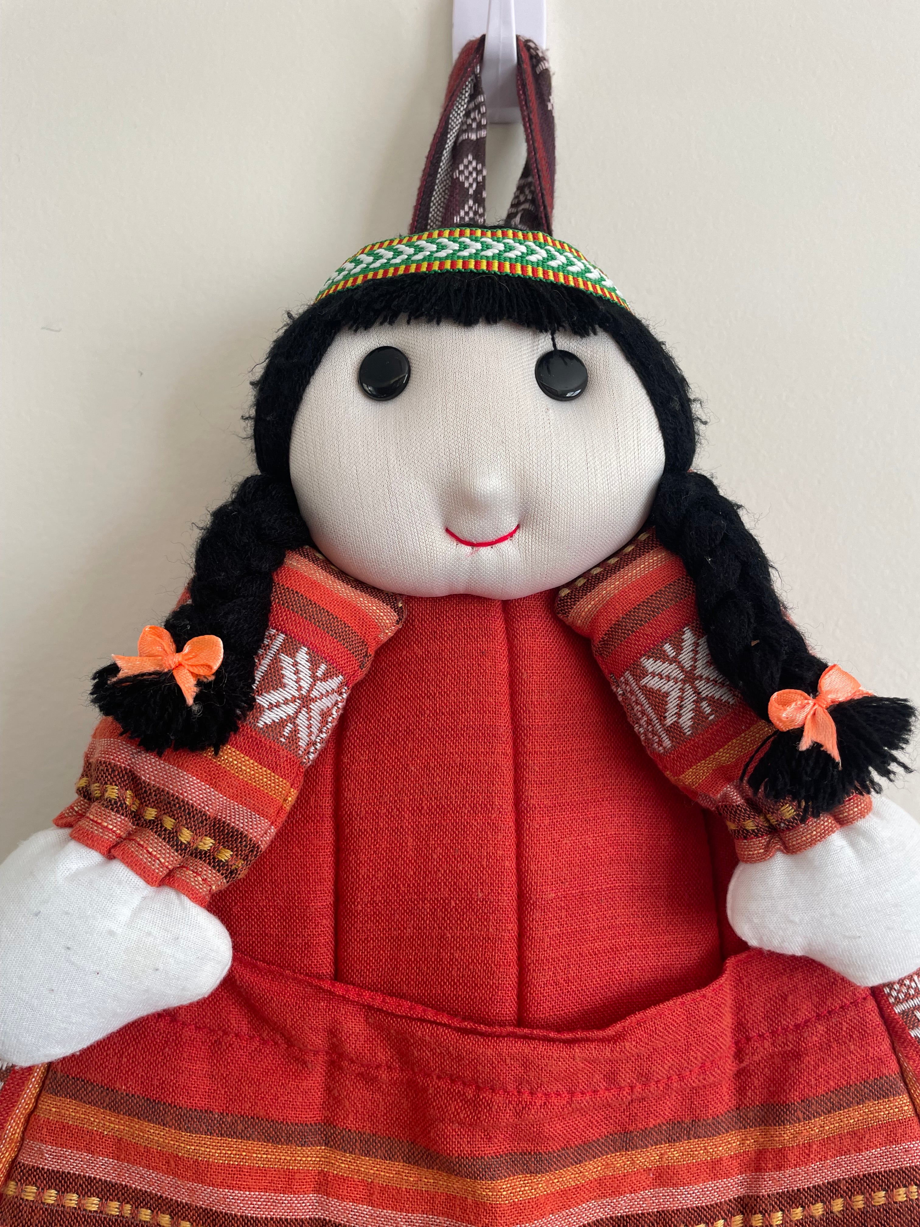 Vintage Style Peruvian Rag Doll Backpack