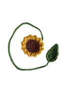 Sunflower bookmark in deep green