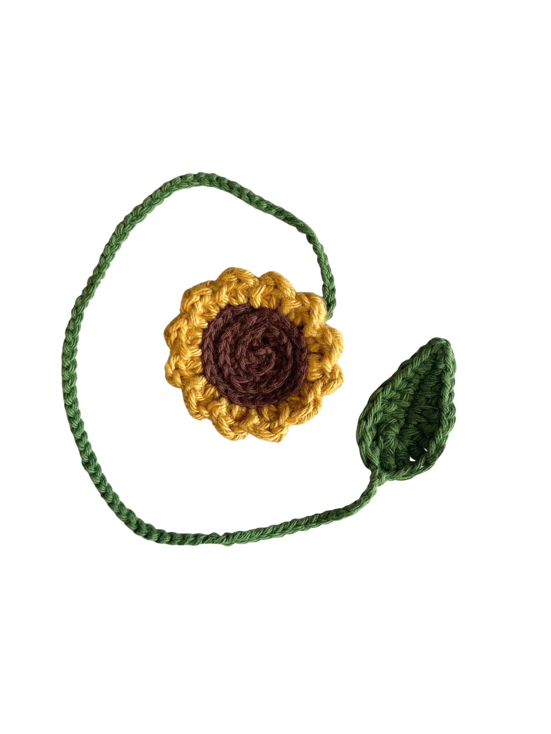 Sunflower bookmark in deep green
