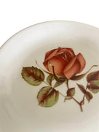 Red Rose Bowl and Trinket Dish Set of 2 VTG