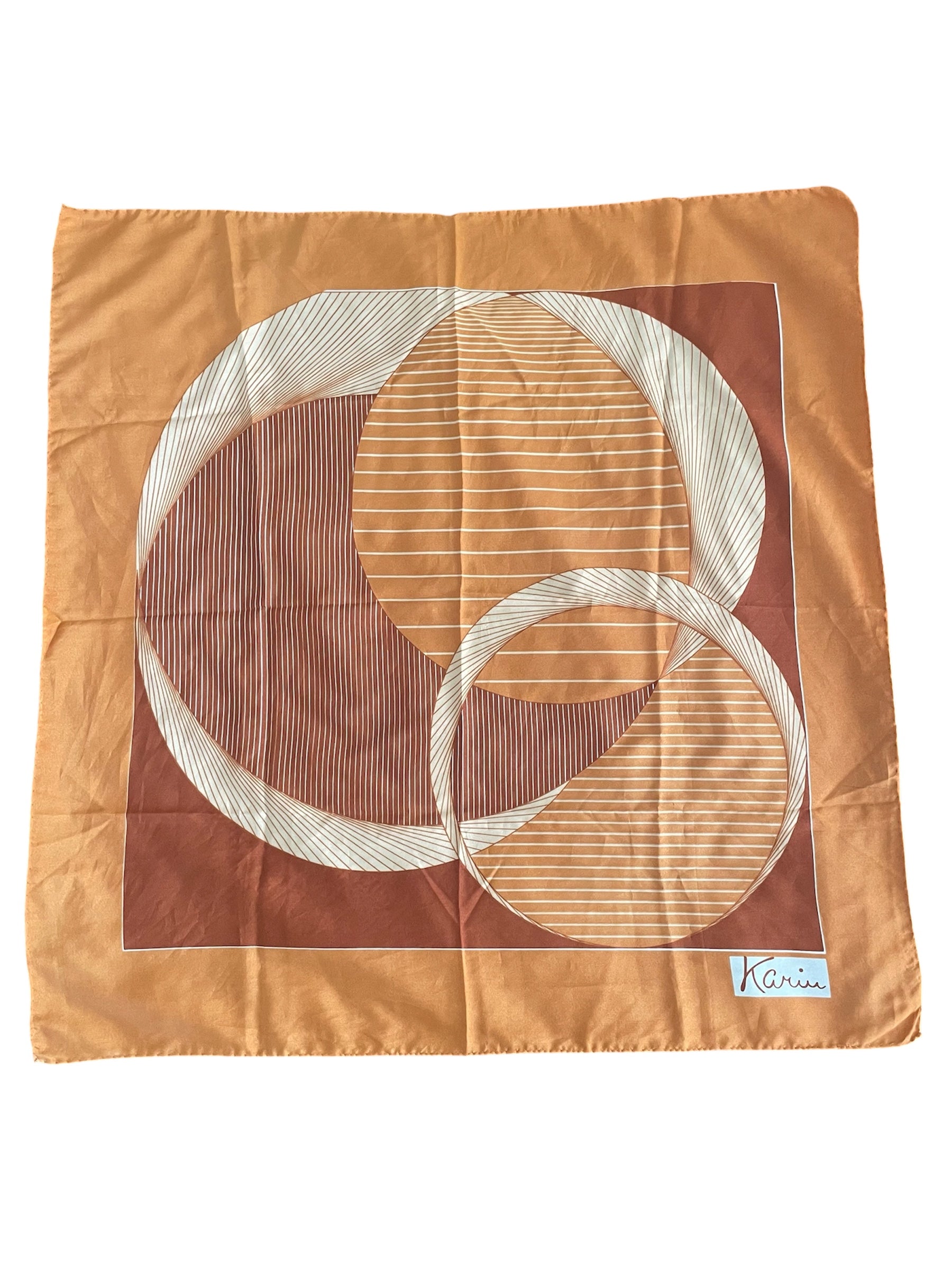 Orange Retro Square Scarf