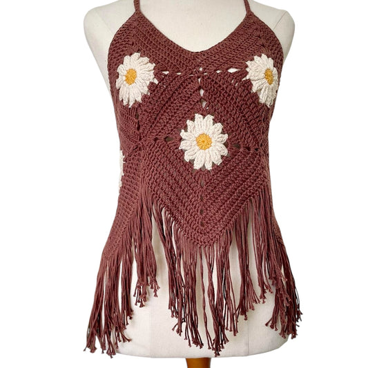 Crochet Daisy Tie Top