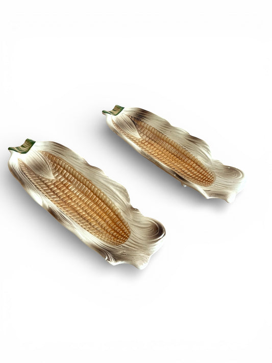 Vintage Ceramic Corn Cob Holders. Set of 2
