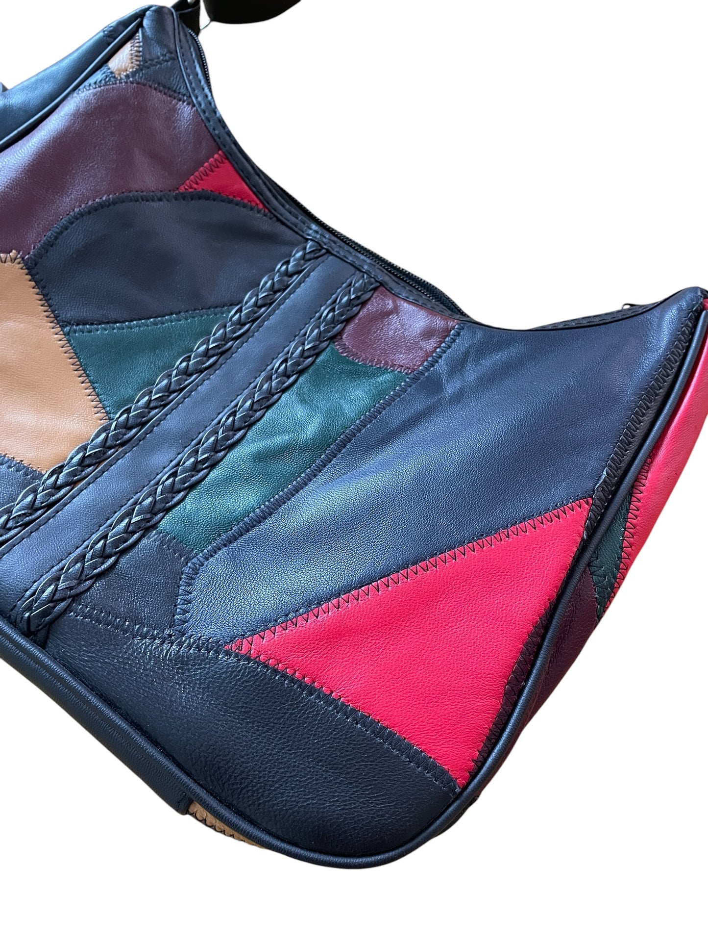 Patch Faux Leather Handbag