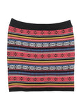Wool blend Aztec pattern mini skirt- Dotti