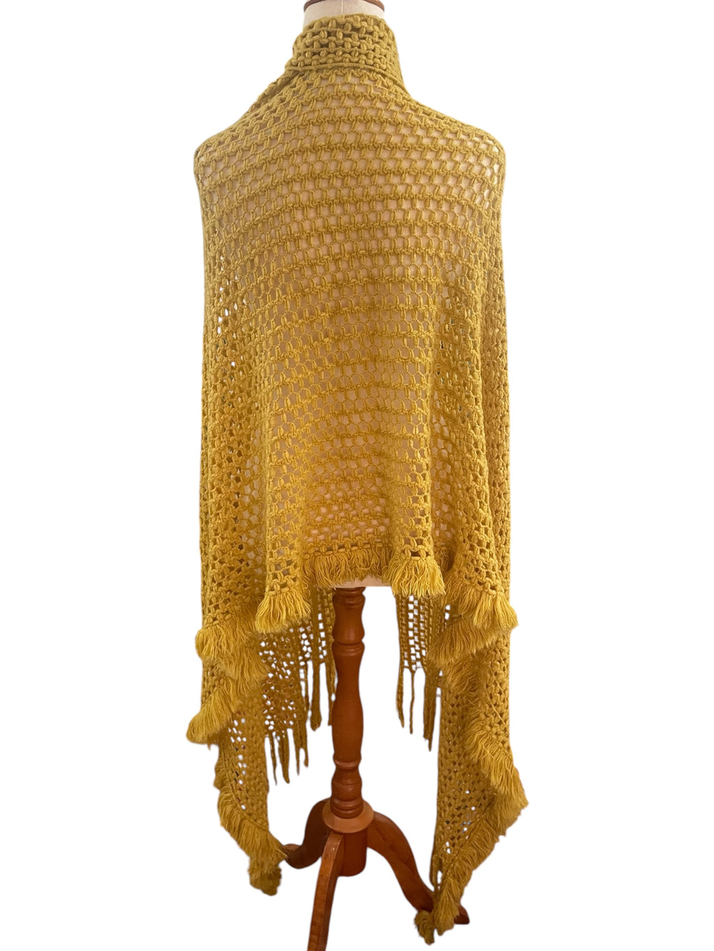 Mustard Fringed Shawl