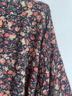 Tree Of Life Floral Wrap Kimono Dress / Robe
