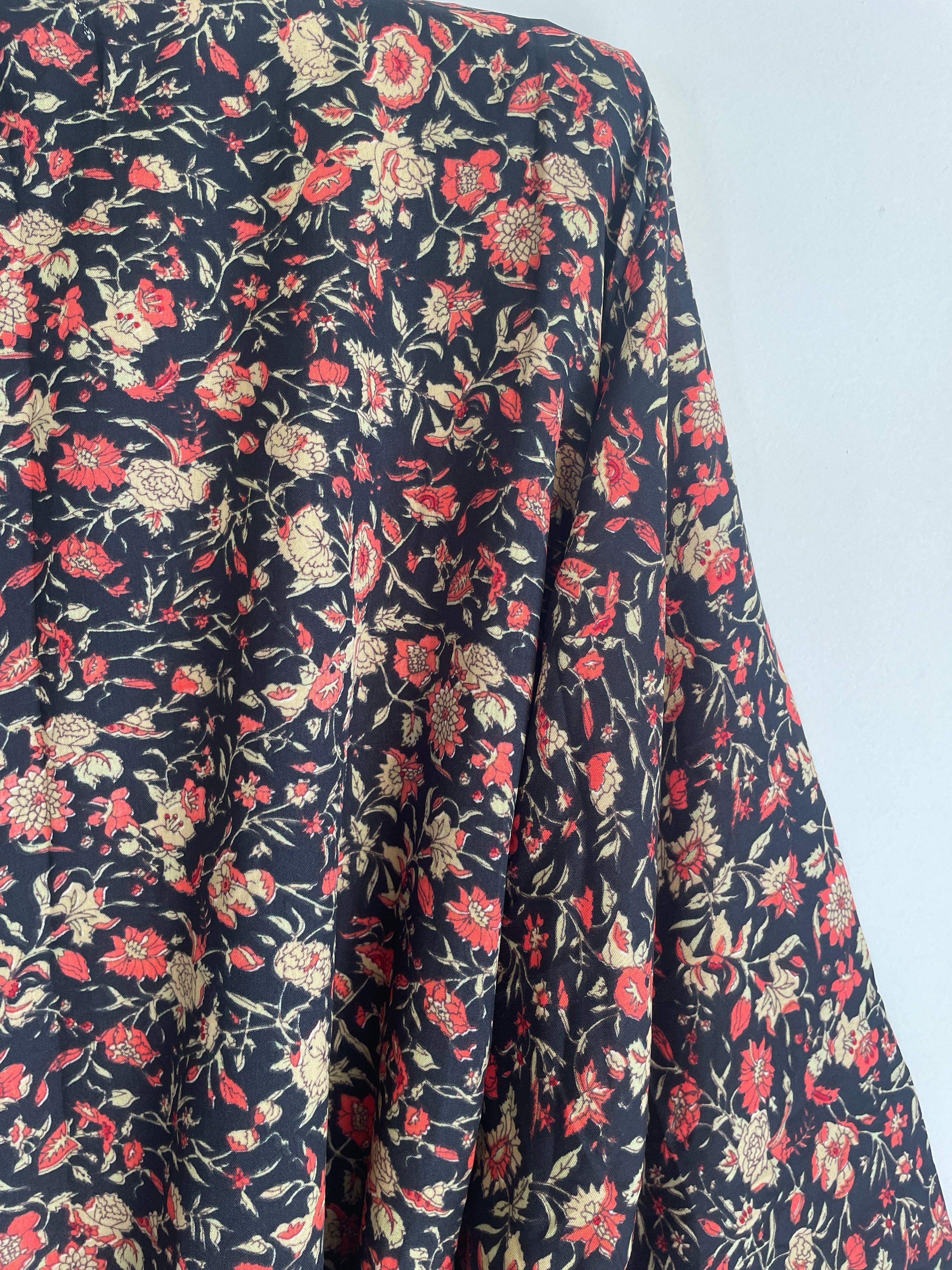 Tree Of Life Floral Wrap Kimono Dress / Robe