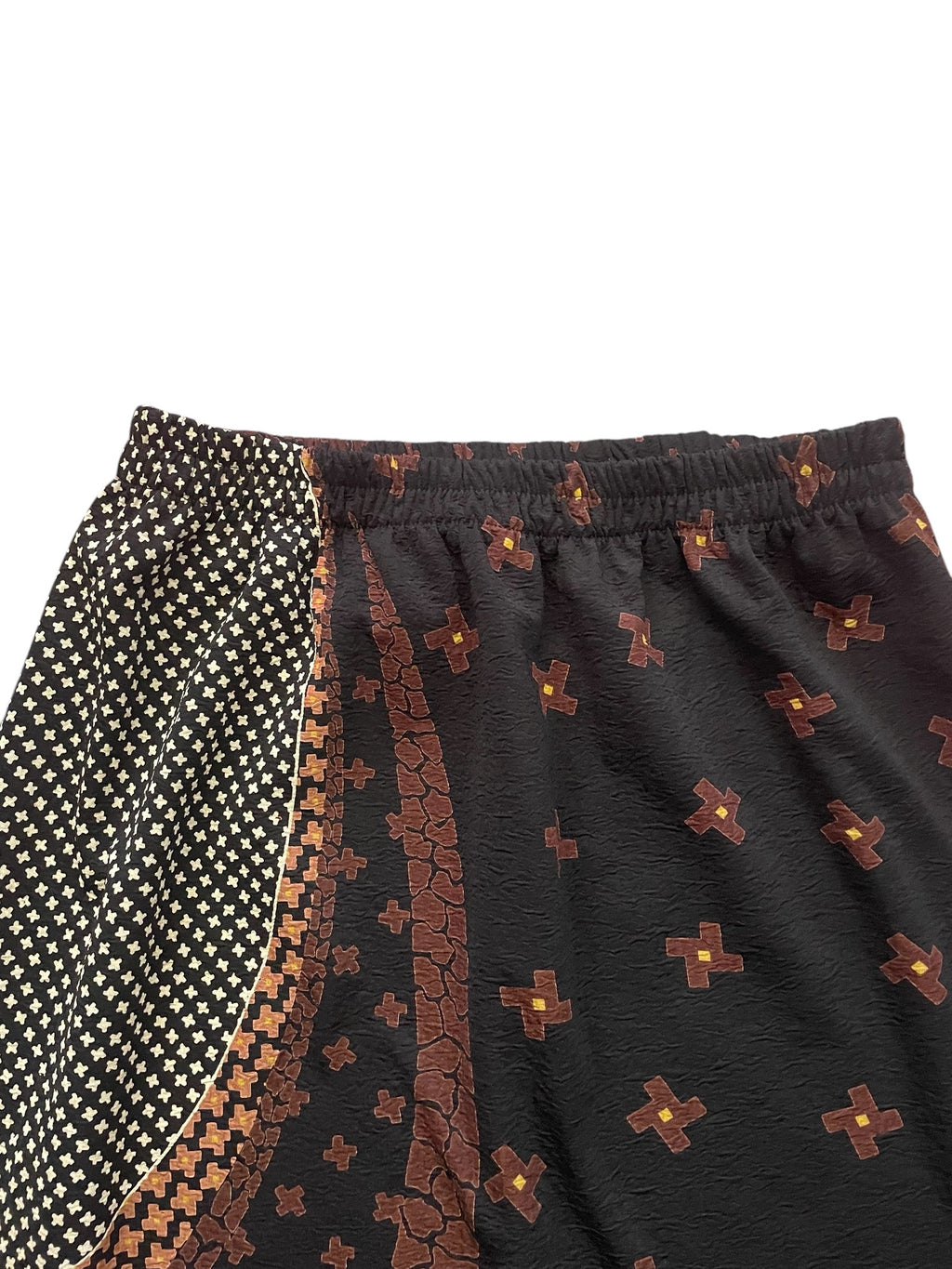 VTG 3/4 Brown & Black pattern skirt