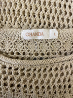 Pre-Loved Beige mesh top - Sz L
