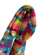 Crochet Multicolour Extra Long Fringed Scarf