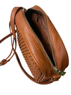 Tan Crossbody Faux Leather Bag with Tassel