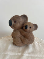 60s/70s Flocked Koala & Baby Money Box