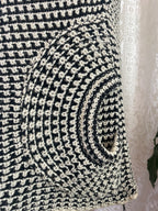 Black & white knitted tunic