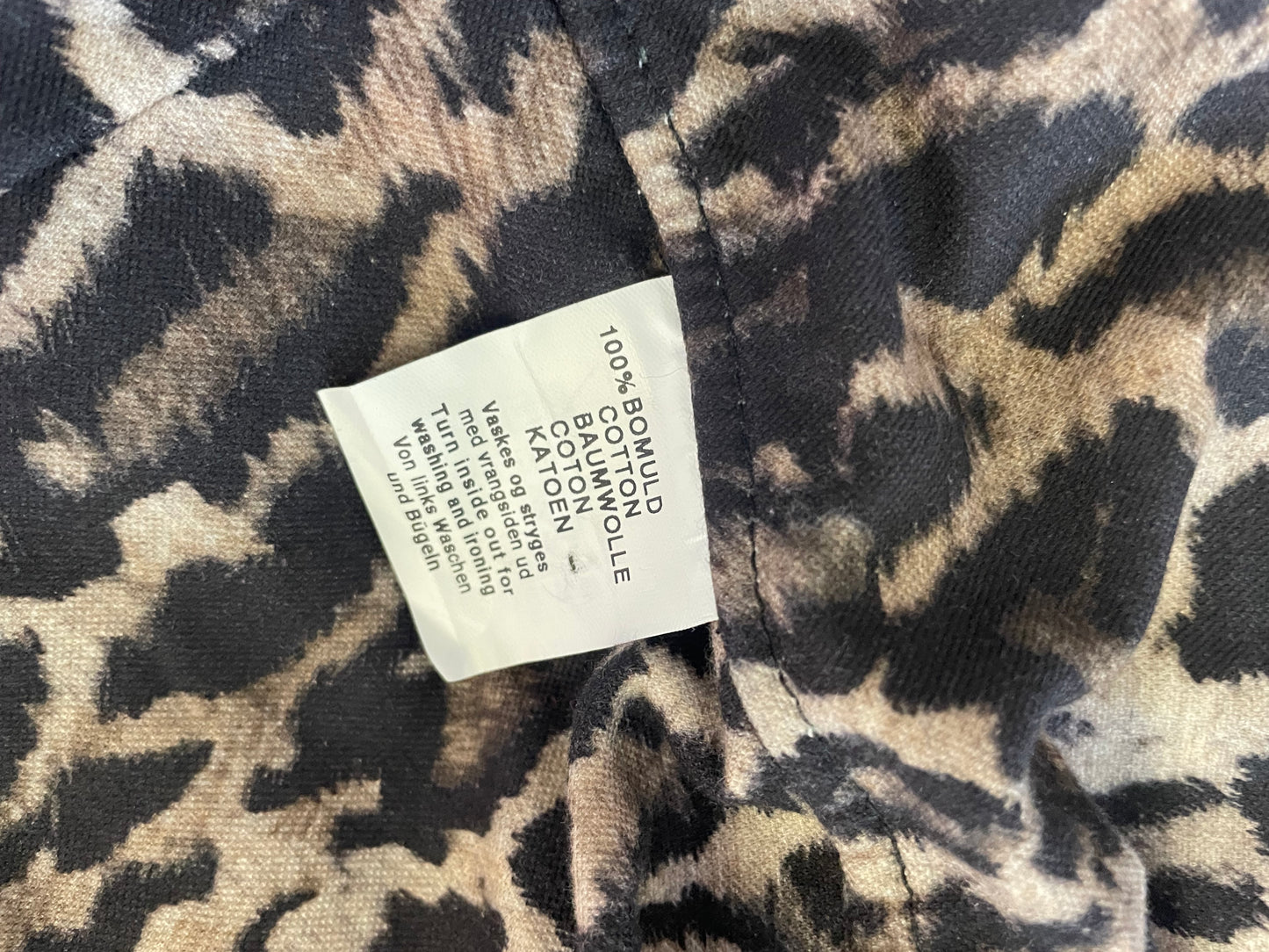Velveteen Multicoloured Jacket with Leopard Print Lining