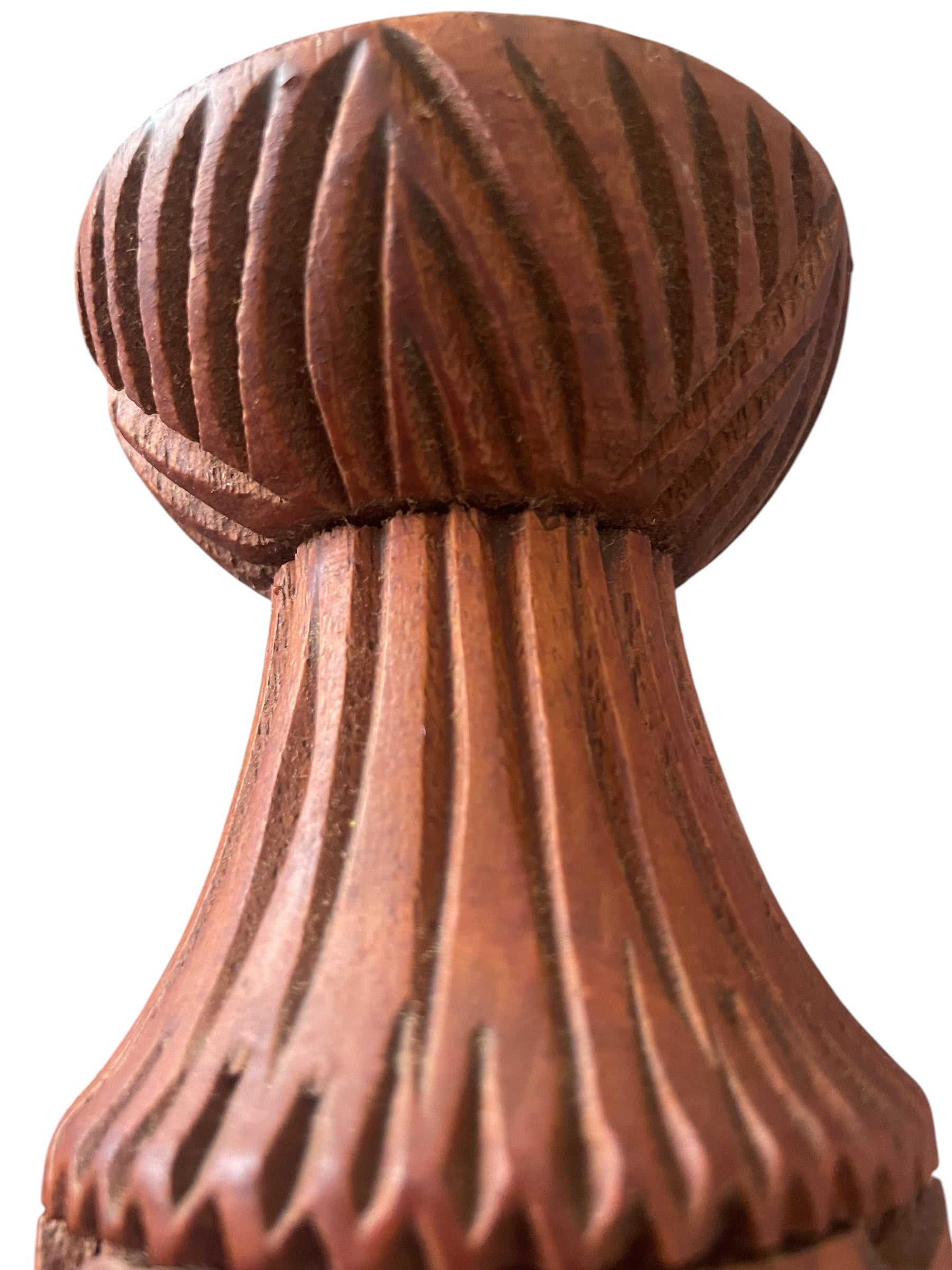 Hand carved Wooden Candle Holder