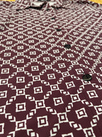 Retro Geometric Pattern Long Sleeve Shirt