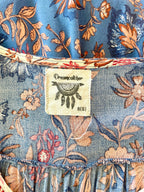 Dreamcatcher Bohemian Style Blue Paisley Print LS Dress – Sz 8
