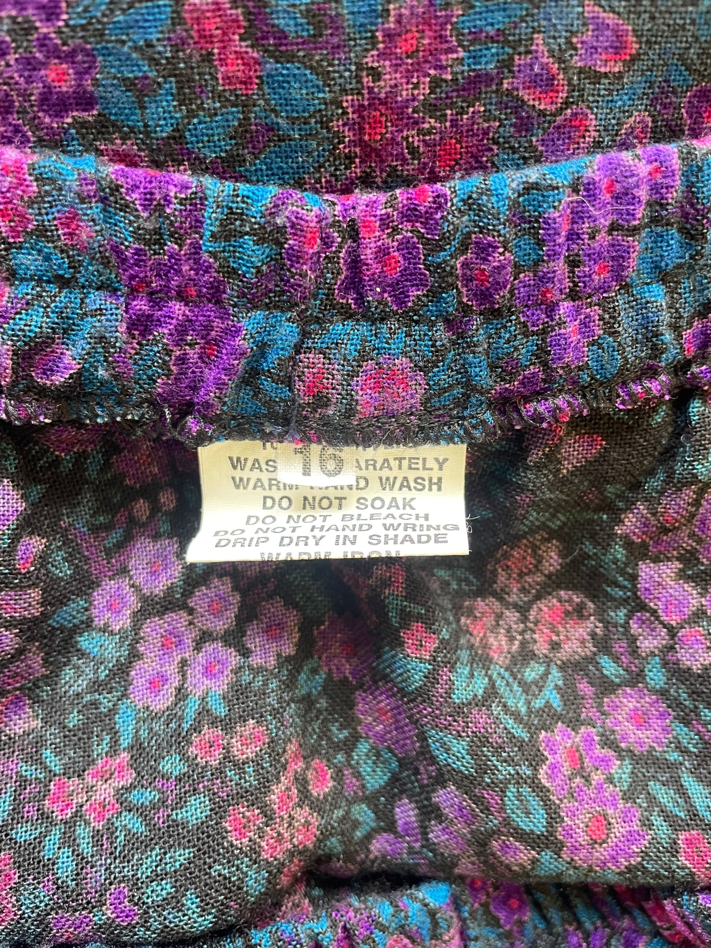 Purple Floral Vintage Maxi Skirt
