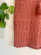 Ghanda Brown Knitted Pencil Skirt