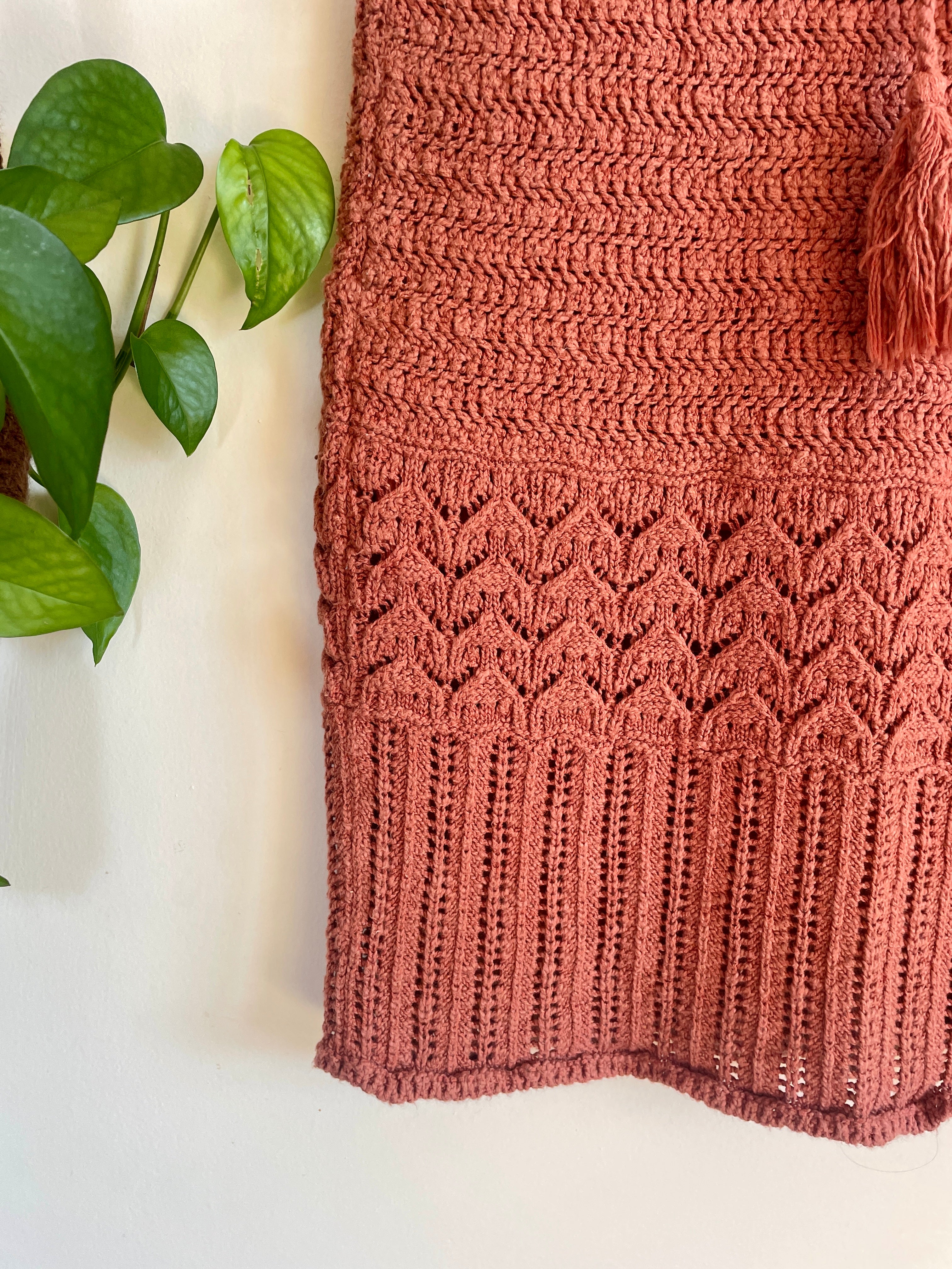 Ghanda Brown Knitted Pencil Skirt