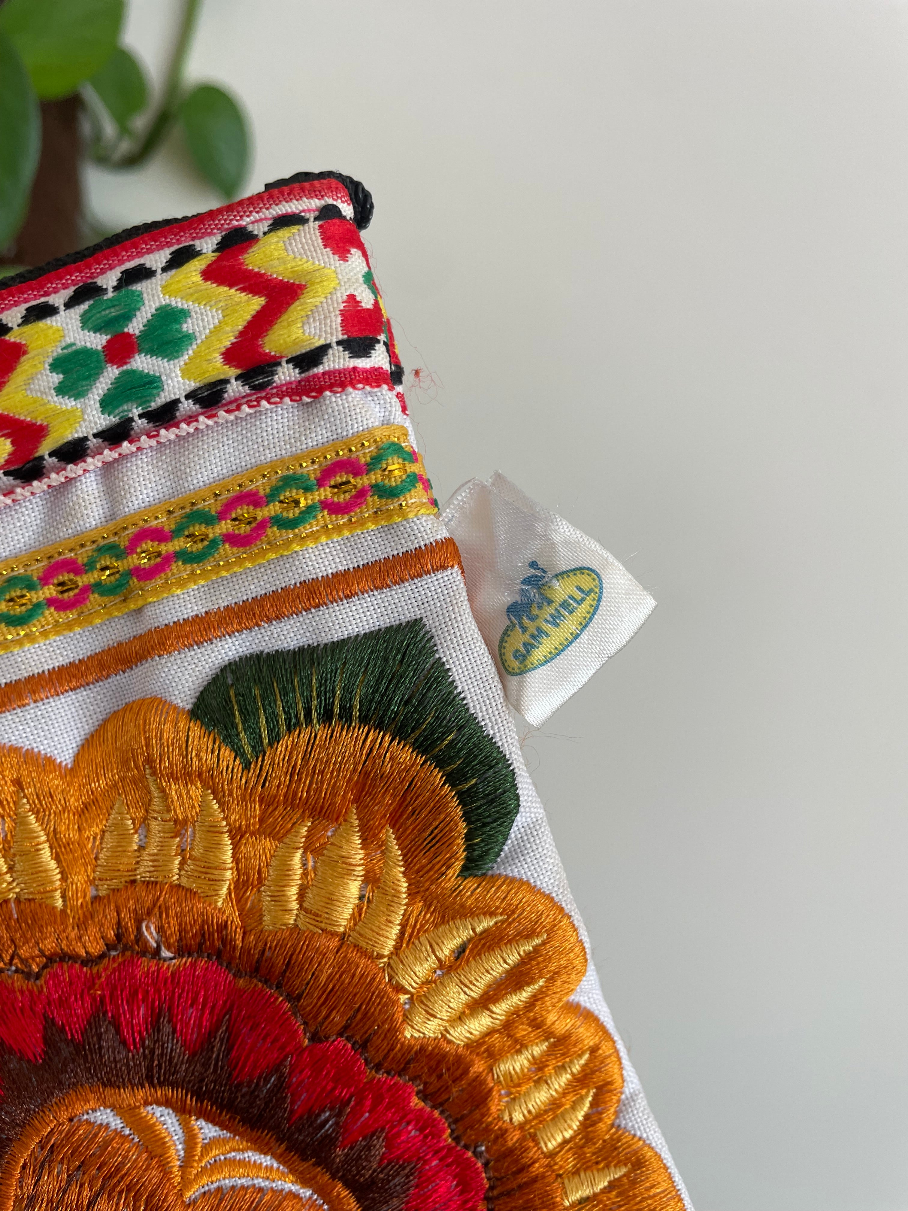 Sam Well Embroidered Hmong Clutch/Travel Pouch
