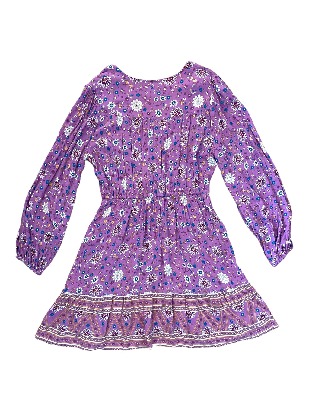 Boho Long Sleeve Mini Dress