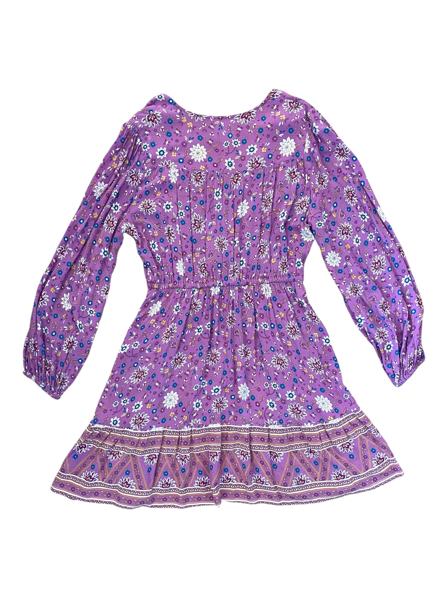 Boho Long Sleeve Mini Dress