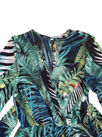 Tropical Long Sleeved Maxi Dress XL