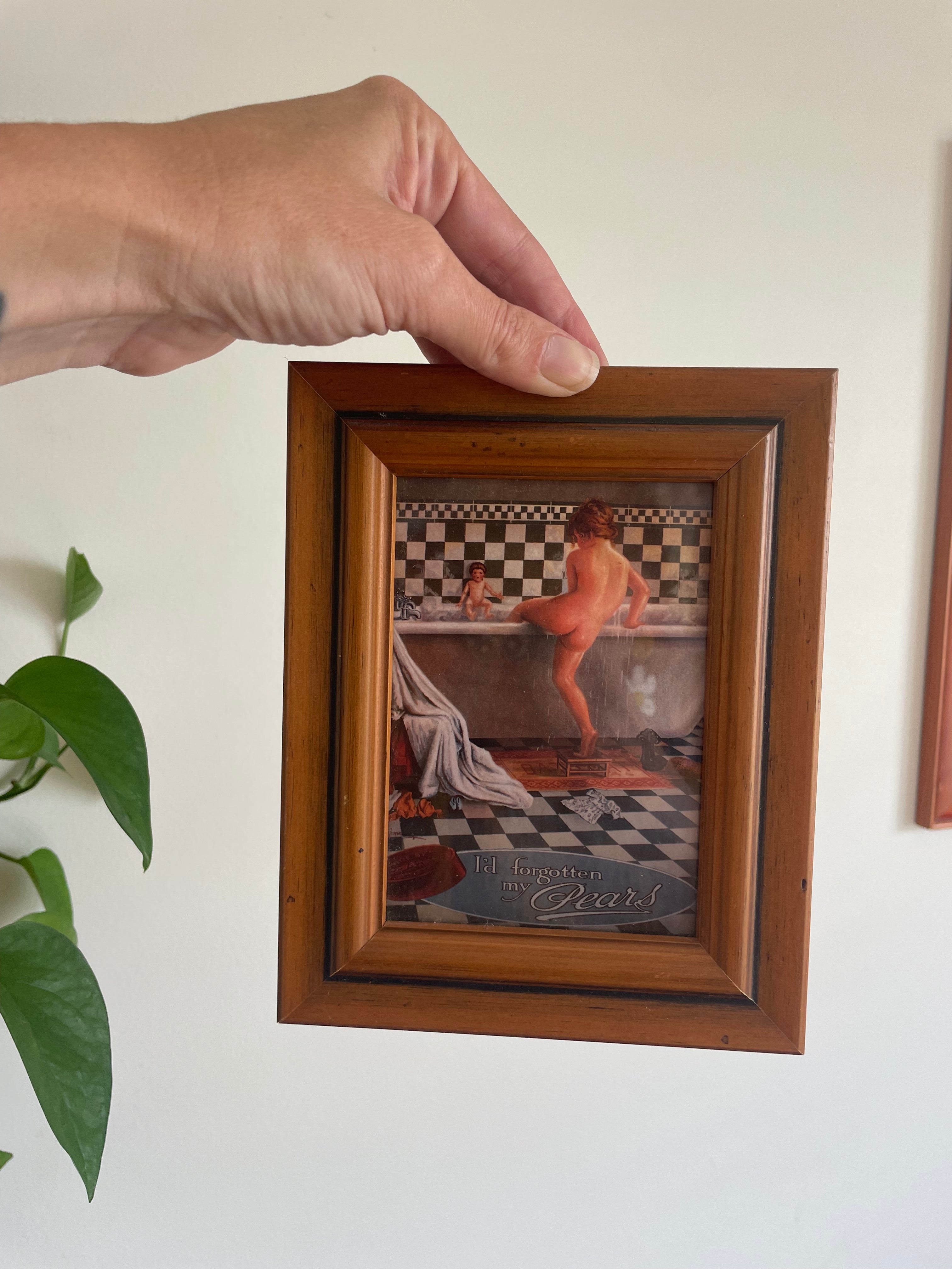 Pears Soap Vintage Memorabilia Frame Print & Plaque Set